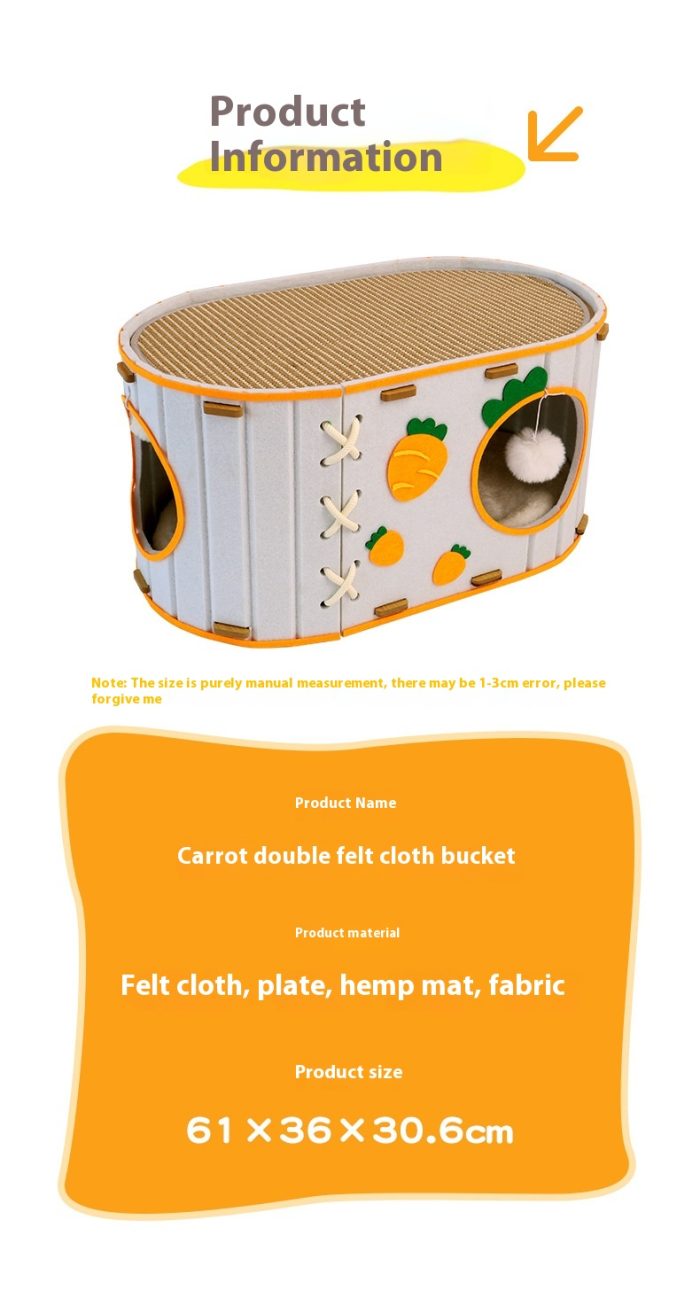 carrot double felt bucket