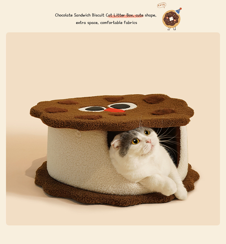 chocolate filled cookie cat's nest