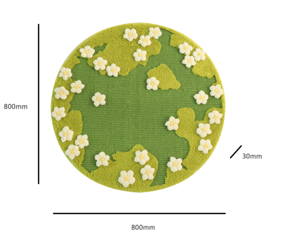 Sisal carpet with flowers sisal carpet with flowers