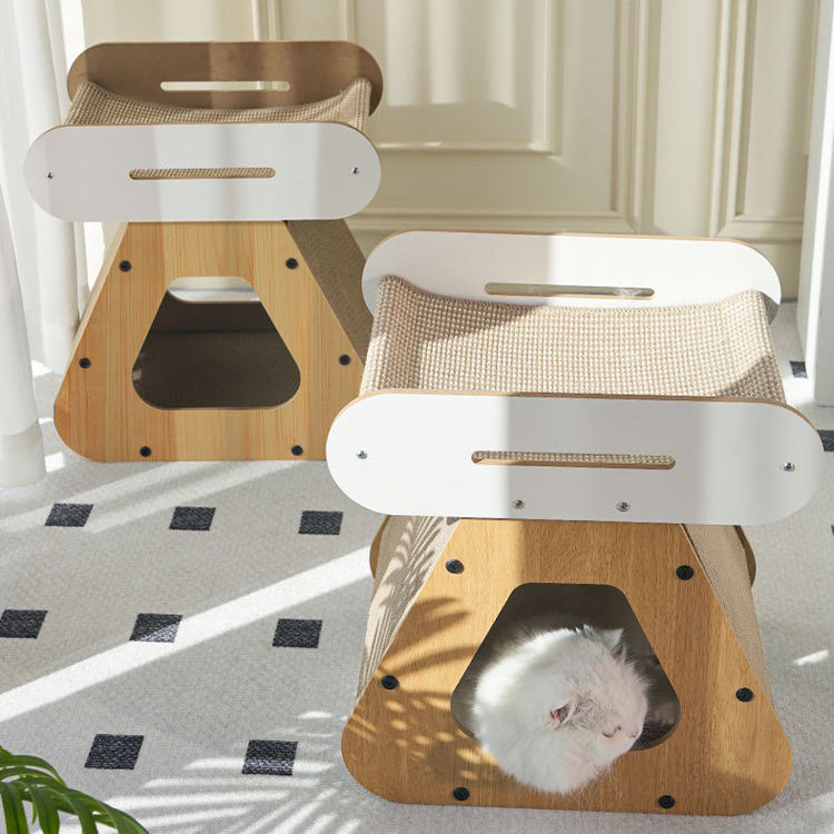 Double corrugated paper grip car mounted cat bed