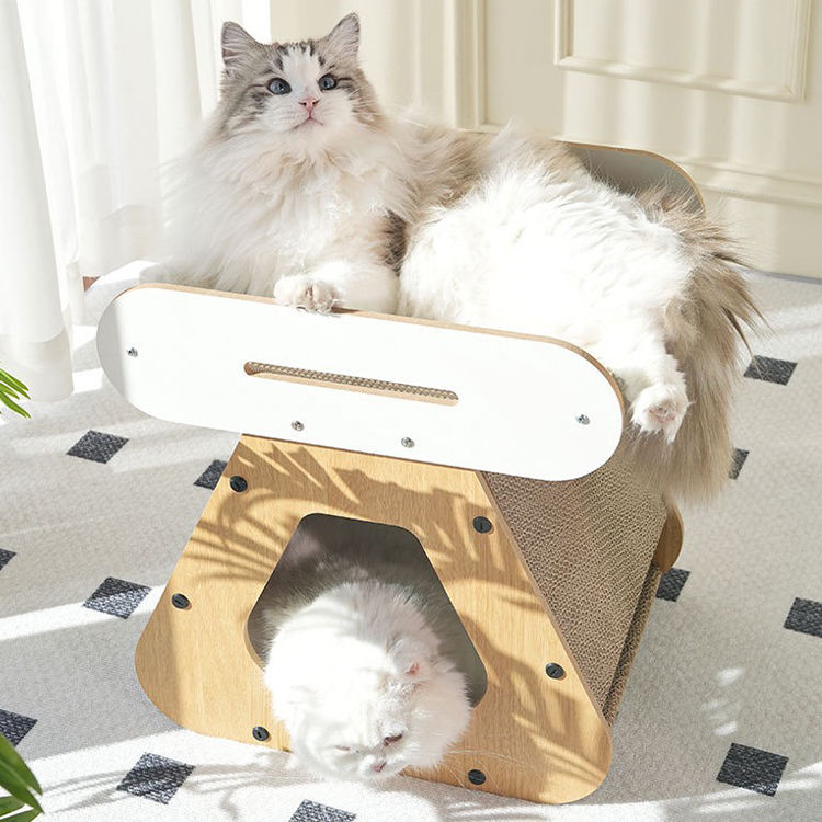 Double corrugated paper grip car mounted cat bed