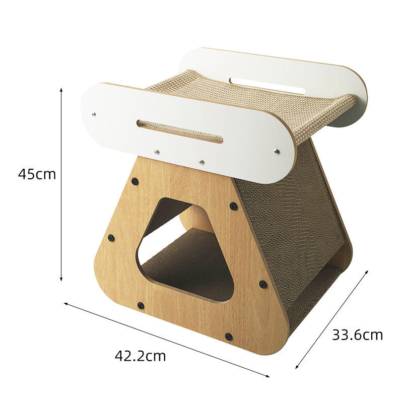 Double corrugated paper grip car mounted cat bed